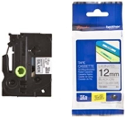 Brother TZe-M931 fita  TZe-M931 fita metalizada 12mm texto preto sobre fondo prata mate(8M)