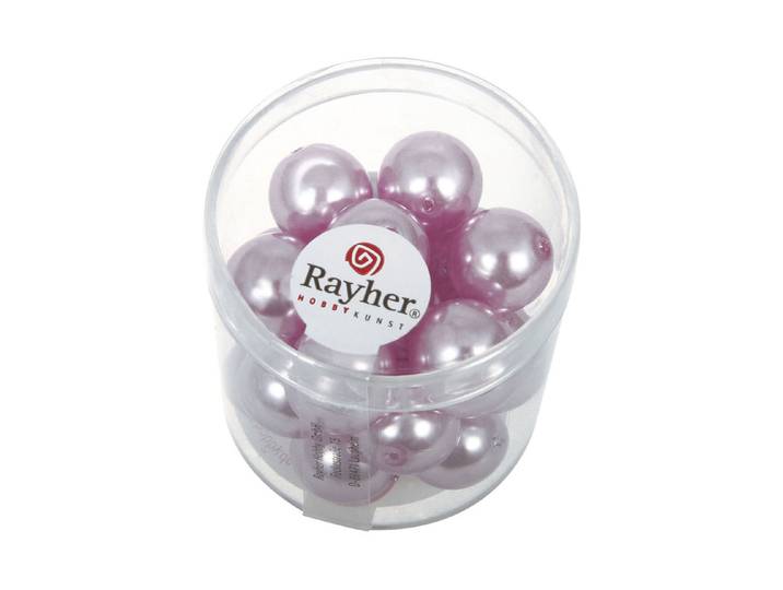 Rayher Renaissance Glaswachsperlen Orchidee 12 mm 21 Stück