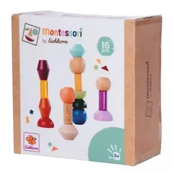 Eichhorn: Montessori Holz-Lernspiel 16-teilig - Formen
