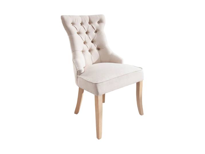 Eleganter Esszimmerstuhl „Castle“ mit Griff Leinen Beige Invicta Interiors