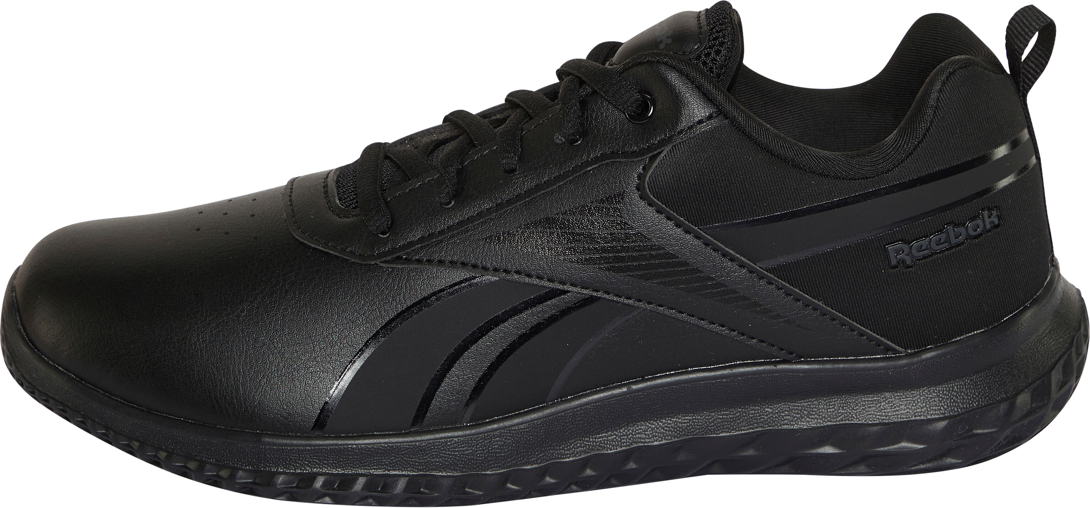 Laufschuh REEBOK "RUSH RUNNER 5 SYN", Jungen, Gr. 33, schwarz (schwarz, schwarz, grau6), Synthetik, Textil, Schuhe Laufschuh, pour enfants et adolescents schwarz, schwarz, grau6 33