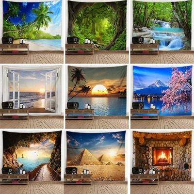 Uplift Picks Window Scenery Wall Tapestry Nature View Mural Background Decor 08 150x100 Cm