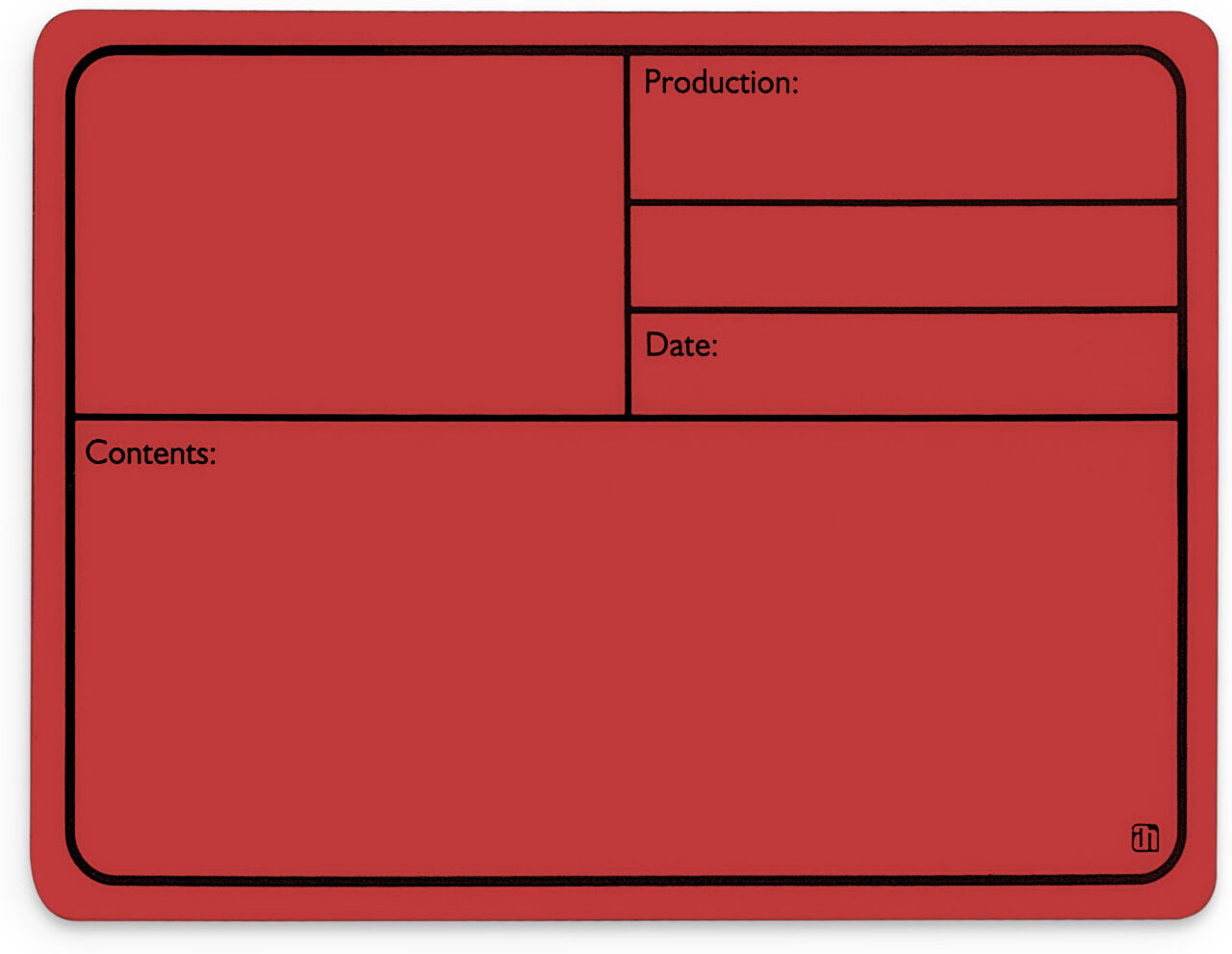Adam Hall Hardware 88001 M Red - Beschriftungsschild Kunststoff, Magnetisch 177 X127 Mm, Rot