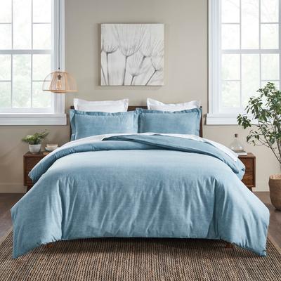 Superior Melange Flannel Cotton Two-Toned Brushed Duvet Cover Set