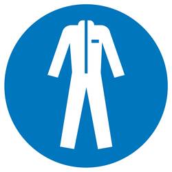 SAFETYMARKING Gebotsschild Schutzkleidung benutzen, Hygiene und Abstand Aluminium (Ø) 315 mm ISO 7010 1 St. 11.0629