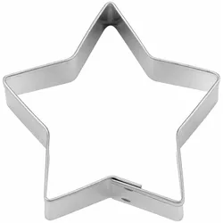 Städter Ausstecher Stern 5-zackig, Ausstechform, Plätzchenform, Keks, Plätzchen, Edelstahl, 9 cm, 050457