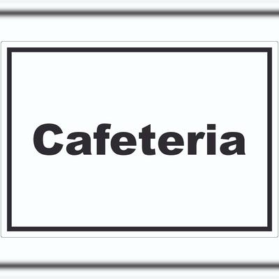 HB-Druck Cafeteria Aufkleber mit Text Restaurant mit Selbstbedienung waagerecht A2 (420x594mm)