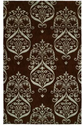 KALATY Gramercy Chocolate Brown Viscose and Wool Handmade Area Rug