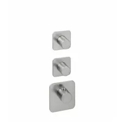Herzbach Logic XL 2 Fertigmontageset 36.522015.1.14 für Universal-Thermostat-Modul, Edelstahlfinish