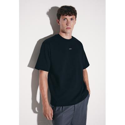 T-Shirt STUDIO SEIDENSTICKER "Studio", Herren, Gr. XL, schwarz, 100% Baumwolle, unifarben, oversize, Rundhals, Shirts T-Shirt, 1/2 Rundhals Uni