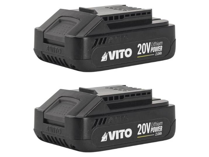 Pack 2 Batteries Lithium 20V 2Ah Gamme sans fil LI VITO
