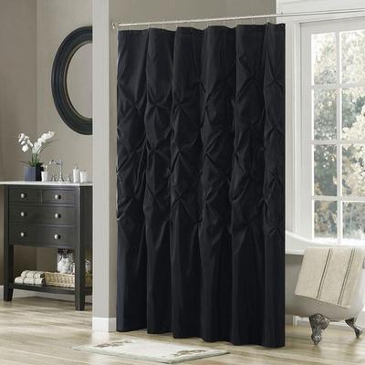 Jla Home/Bed Laurel Shower Curtain 72 x 72, 72 x 72, Black