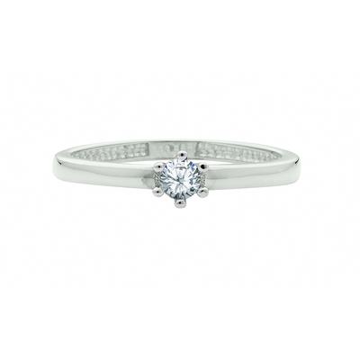 Solitärring ADELIA´S "Solitärring 333 Weißgold ( 8K ) mit Zirkonia" Gr. 50, silber, Fingerringe, Damen, 50, Gold, Goldring Diamant