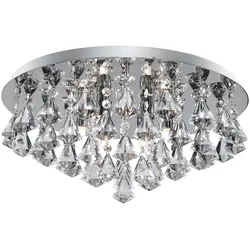 Hanna 8Flammige Chrom Kristall Deckenleuchte, G9 chrom plattiert klar Glas
