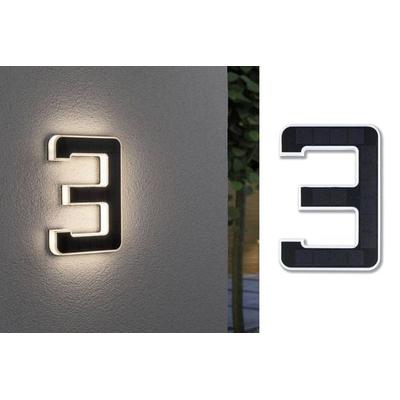 Paulmann 79844 Solar-Hausnummernleuchte 0.20W Warmweiß Schwarz