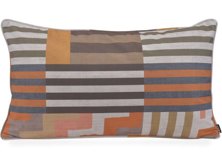 Dekokissen H.O.C.K. H.O.C.K. Cabana , camel, rost, olive, grau, gestreift, B:40cm H:10cm L:70cm, Polyester, Dekokissen_Sitzkissen_Kissenhüllen, Dekokissen, oder Bodenkissen