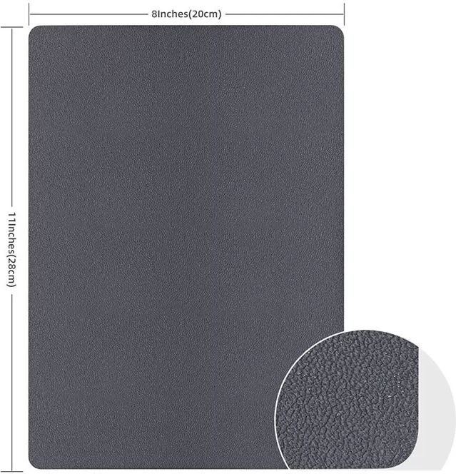 INF Selbstklebender PU-Lederflicken Grau