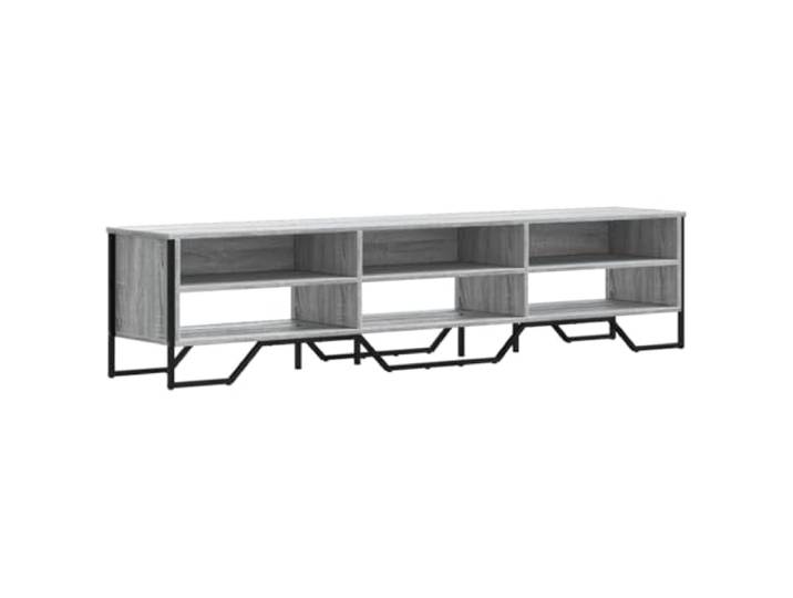 KUPTYERFG TV-Schrank Grau Sonoma 180x34x41 cm Lowboard TV Board Modernes TV-Möbel mit viel Stauraum für Wohnzimmer und Schlafzimmer, belastbar bis 60 kg.