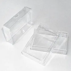 Visitenkartenbox mit Stülpdeckel, glasklar, stapelbar, innen 90 x 60 x 20 mm