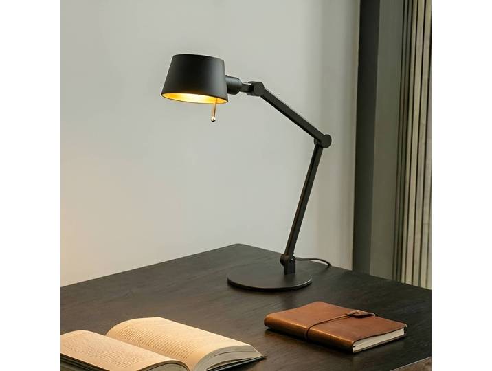 Tischleuchtelampe Silka Lucande, schwarz, für Arbeitszimmer / Büro, Metall, Modern