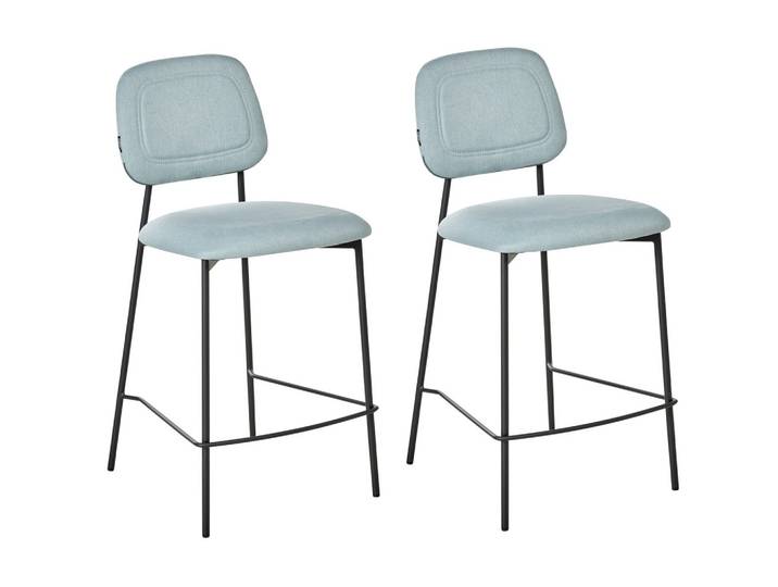 BARSTUHL 2er-Set Stoff Hellblau Duette
