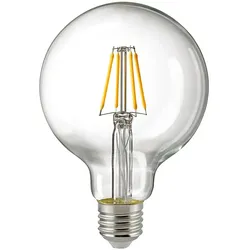 SIGOR LED Filamentlampe GLOBE G95, 230V, Ø 9.5cm / L 14cm, E27, 7W 2700K 806lm 300°, dimmbar, klar SIG-6137701