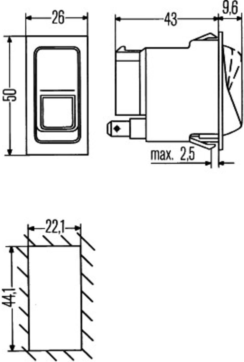 Hella Interruttore 6RH 004 570-041
