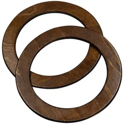 Taschengriffe aus Holz, 13,5 cm Ø, 1 Paar