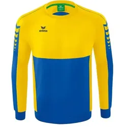 Erima Six Wings Sweatshirt Kinder - new royal/gelb - 140