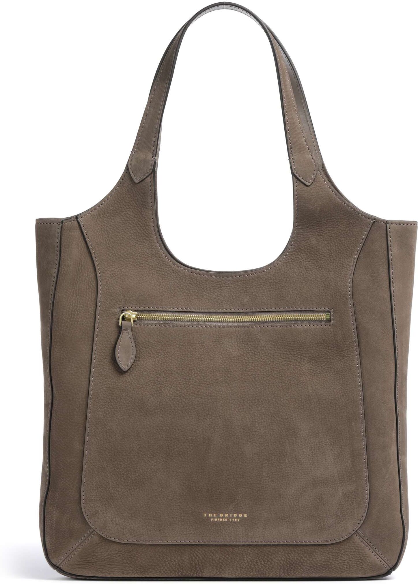 The Bridge Luce Soft Beuteltasche aus Leder, braun