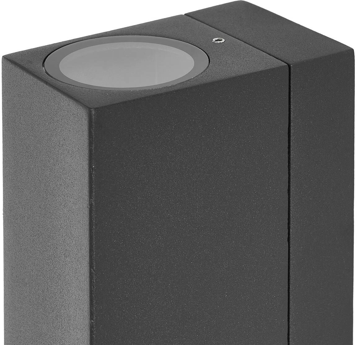 Prios Außenwandleuchte Tetje, schwarz, eckig, Sensor, 2er Tetje PRIOS, dimmbar, schwarz, Aluminium, Modern