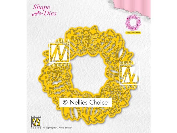 Stans- en embossing sjabloon - Pasen wreath
