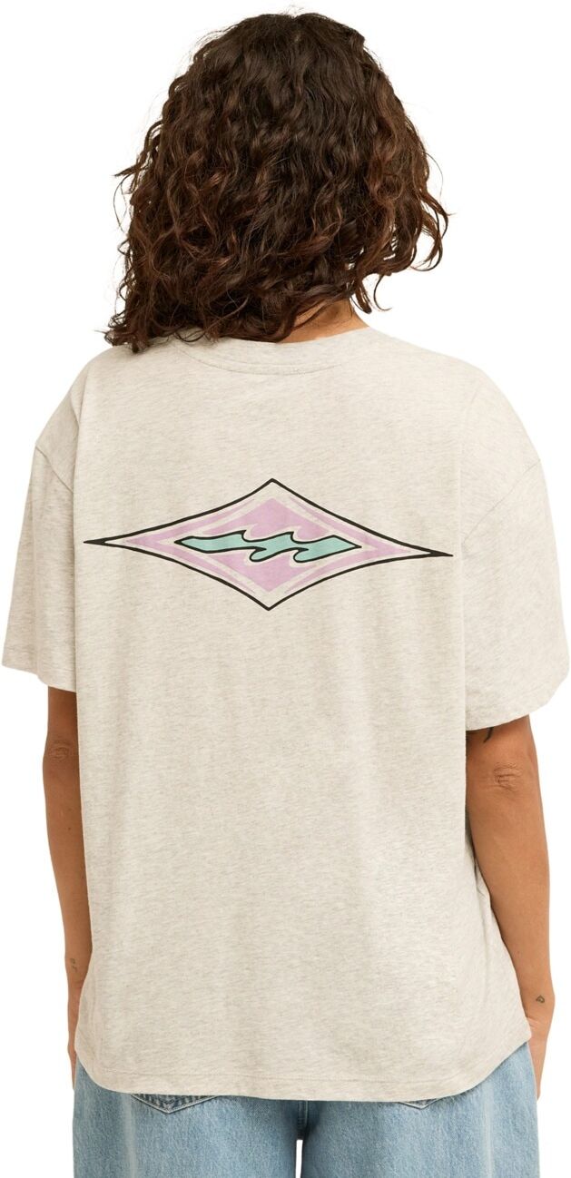 T-Shirt BILLABONG "Heritage Backer", Damen, Gr. XL, beige (grau heather), Obermaterial: 70% Baumwolle, 30% Baumwolle., Shirts T-Shirt