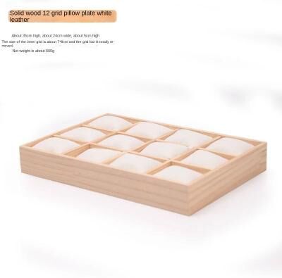 Uplift Picks Solid Wood 12 Slot Watch Organizer Display Frame With Pillow Cushions white