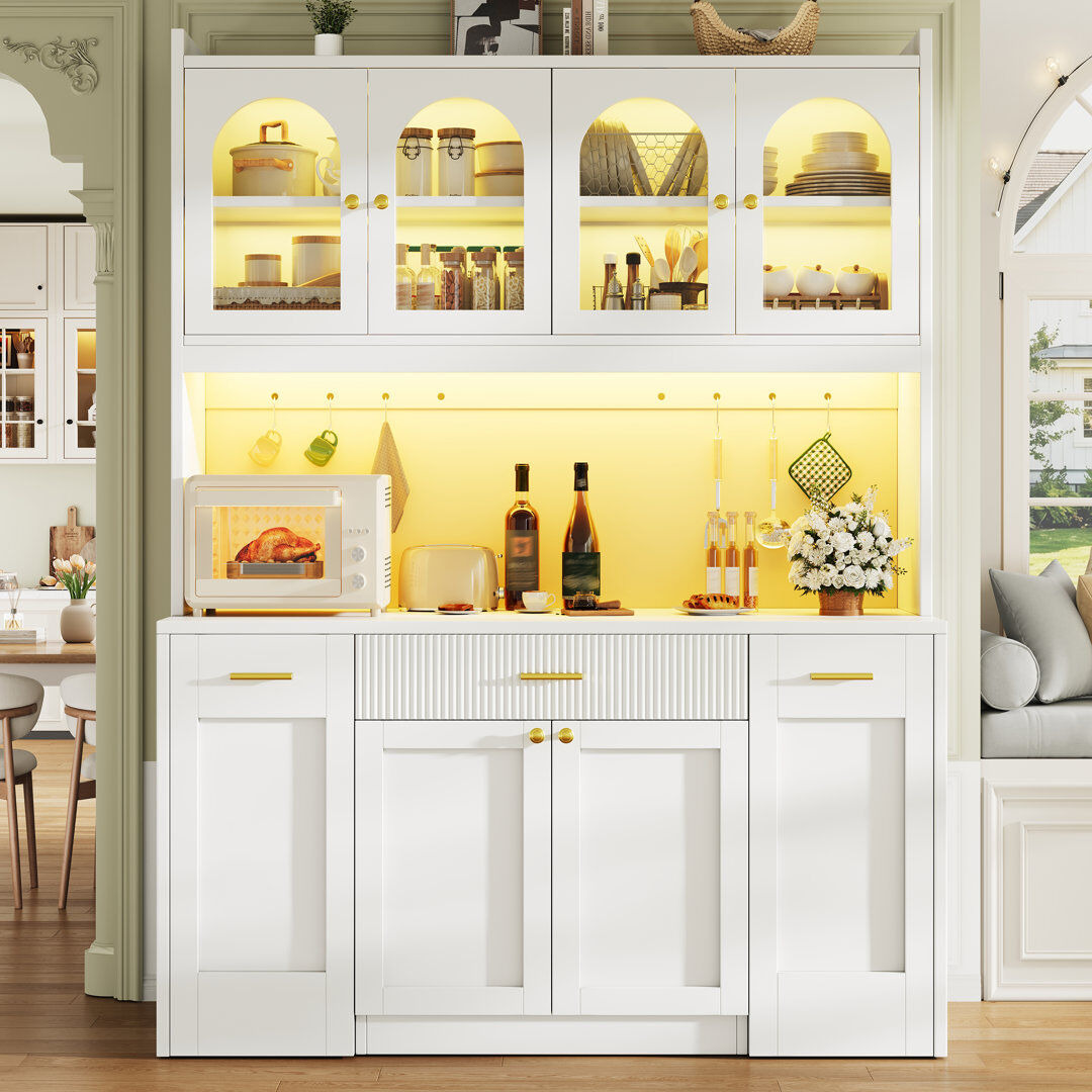 Leisure kitchen cabinet with drawers, cabinets and LED Light 187cm W X 120cm H X 40cm D
