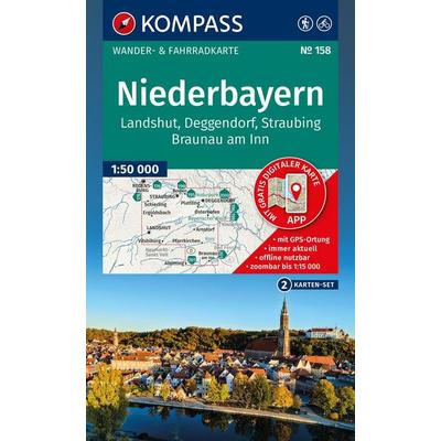 KOMPASS Wanderkarten-Set 158 Niederbayern (2 Karten) 1:50.000, Sonstige von , KOMPASS Freytag & Berndt, 978-3-99154-720-4