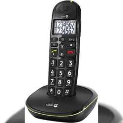 Doro PhoneEasy 110 Single DECT Schnurlostelefon (Ladeschale, Freisprechen) Black