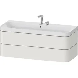 Duravit Happy D.2 Plus Möbelwaschtisch HP4349E39390000 117,5x49cm, 2 Schubkästen, 2 Hahnlöcher, nordic weiß seidenmatt