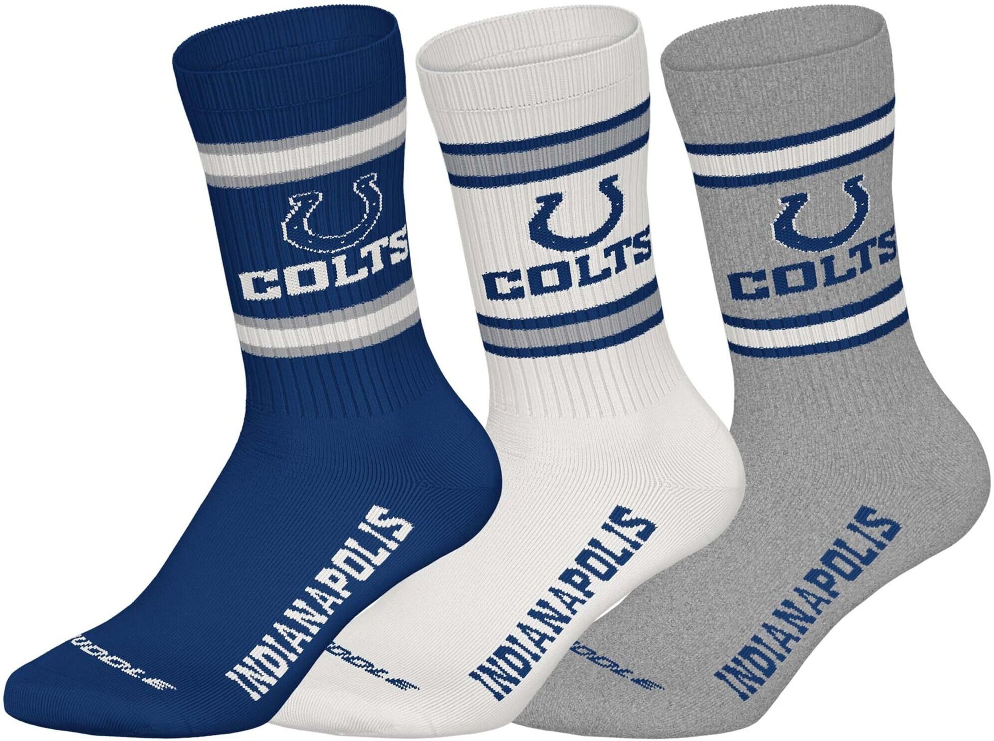 Kurzsocken NFL "Socken NFL 6Pack Crew Socks 6er Pack", Damen, Gr. 39-42, bunt (indianapolis colts, weiß), Obermaterial: 58% Baumwolle CO. 39% Polyester PES. 3% Elasthan EL., Socken Kurzsocken
