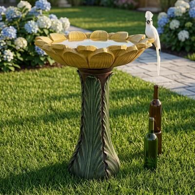Meedzom Outdoor Bird Bath Baths for Home Garden Patio Yard Decor