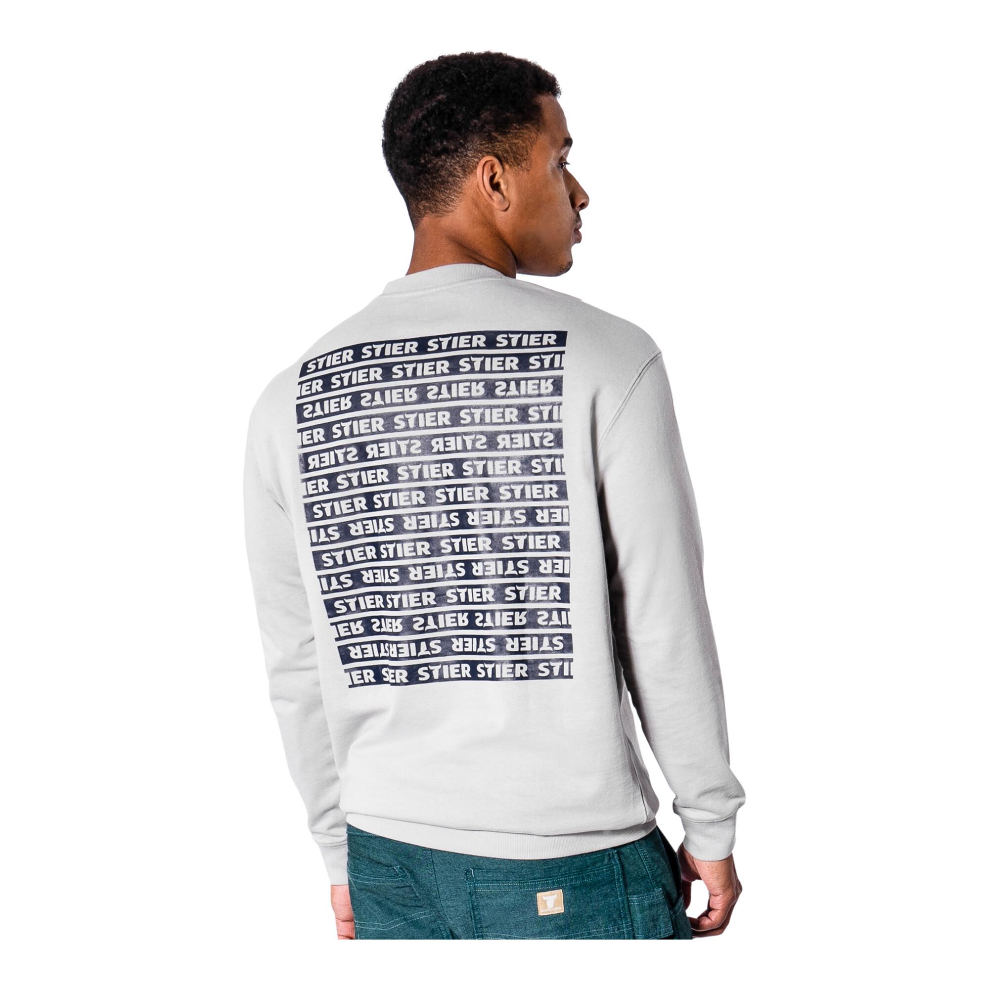 STIER Crew Sweat Style Print S Ice Grey (905846)