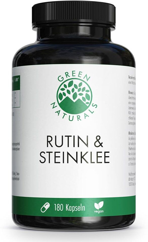 GREEN NATURALS Rutin & Steinklee 500 Mg Kapseln vegan 180stk