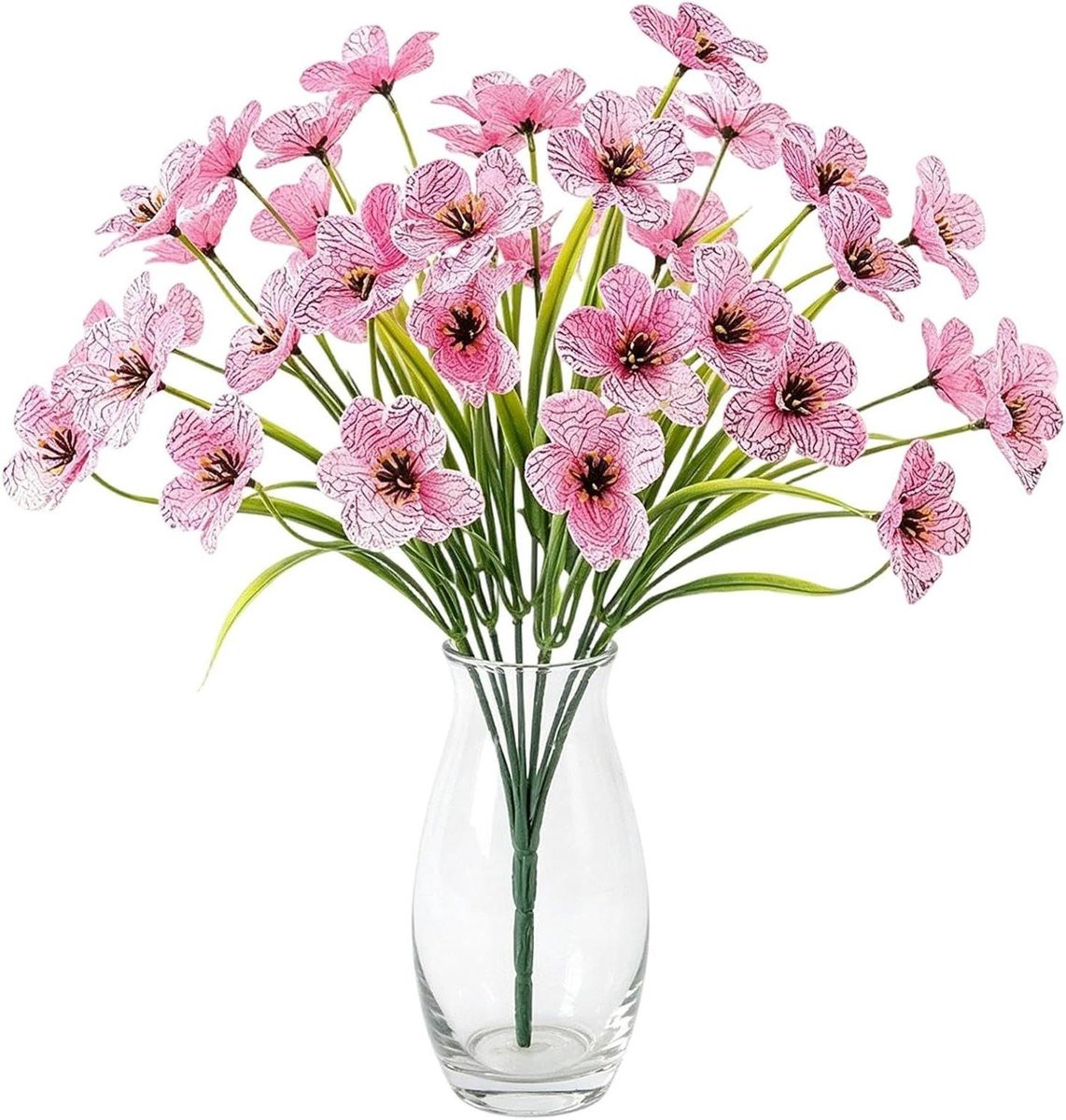 Roze Kunstmatige Viooltjes voor Buiten Decoratie - UV-Bestendig - 325 x 12 cm
