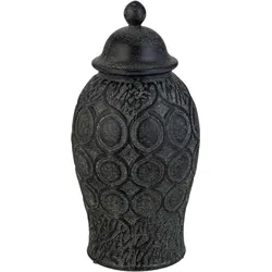 VASE aus Keramik, schwarz, 17x33cm