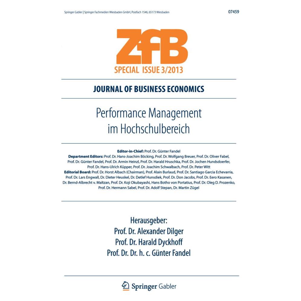 Springer Performance Management im Hochschulbereich (Deutsch, Softcover, Alexander Dilger, Günter Fandel, Harald Dyckhoff) (55533267)