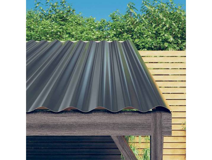 vidaXL Dachpaneele 12 Stk Verzinkter Stahl Anthrazit 60x36 cm