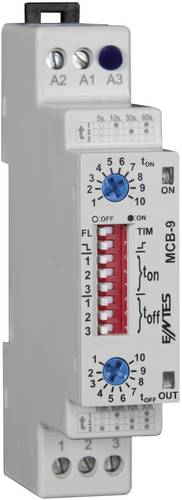 ENTES 101585 MCB-9 Zeitrelais Multifunktional 24 V/DC, 24 V/AC, 230 V/AC 1 St. Zeitbereich: 0.1s - 30h 1 Wechsler