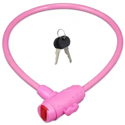 Relaxdays Fahrradschloss für Kinder Pink,Rot