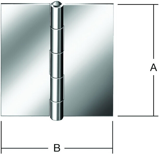 VORMANN Charnière de porte angulaire, L40xH40mm roulée, acier inoxydable, inoxydable (010503040U)