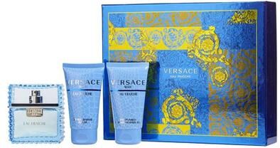 Versace Man Eau Fraiche 3 Pc Gift Set Standard Eau De Toilette for Men